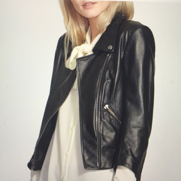 Theory “Jotor” leather moto jacket